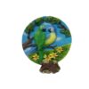 Adorno Plato Tipo Pintura con Aves
