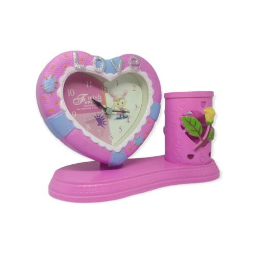 Reloj para Niña de Corazón porta Lapices